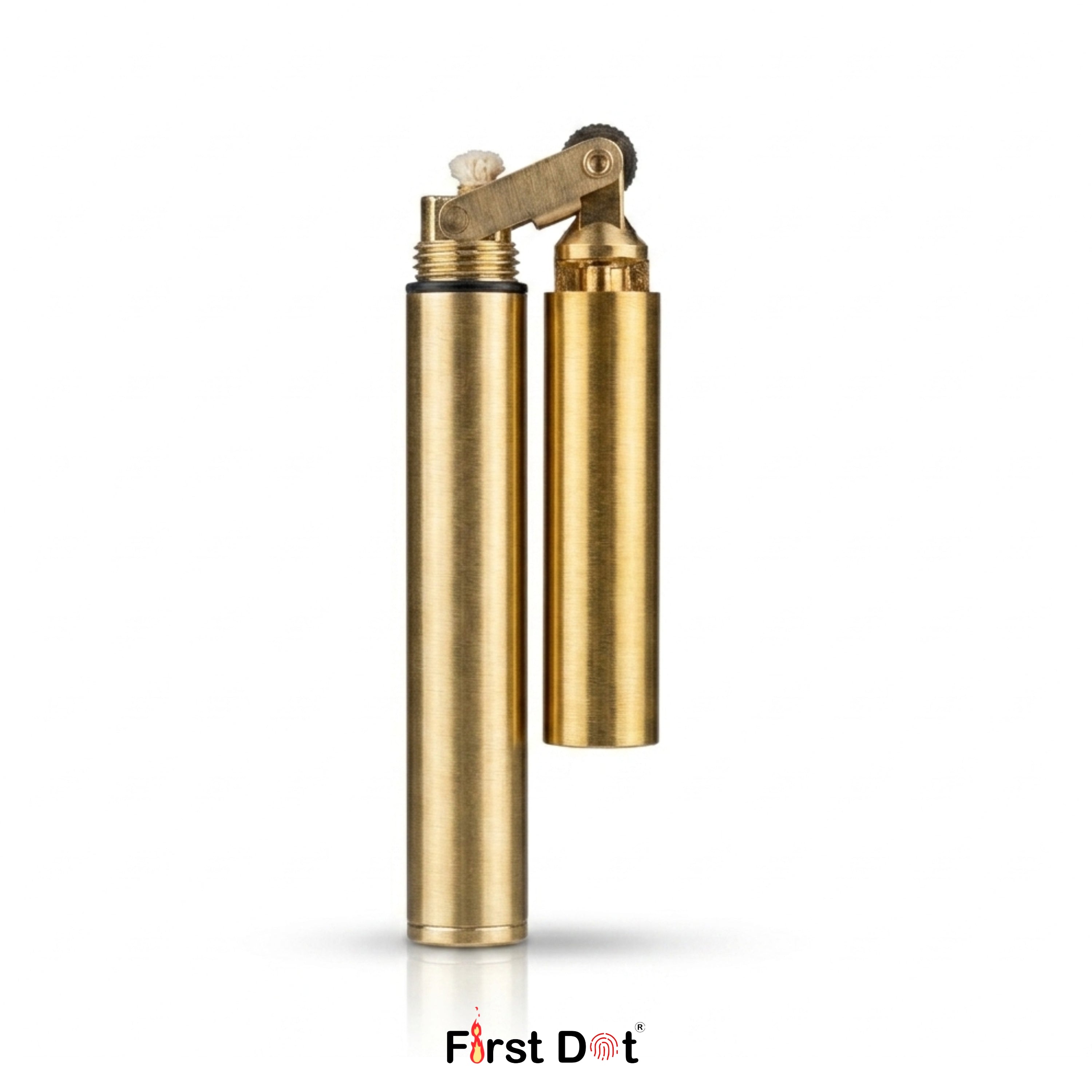First Dot 360° Nunchaku Brass Trench Fuel Lighter