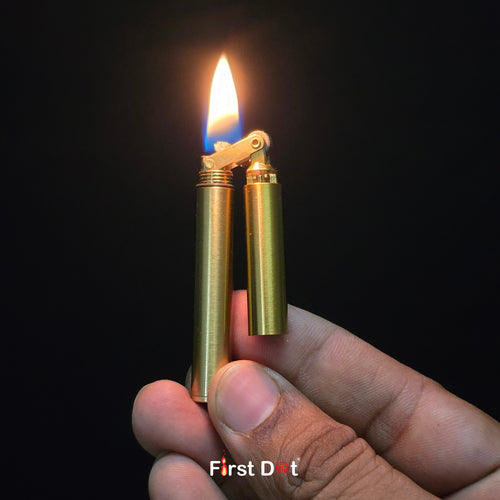 First Dot 360° Nunchaku Brass Trench Fuel Lighter