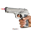 First Dot 608 Gun Lighter – Heavy Metal Barrel Pull Back Jet Flame Lighter