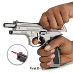 First Dot 608 Gun Lighter – Heavy Metal Barrel Pull Back Jet Flame Lighter