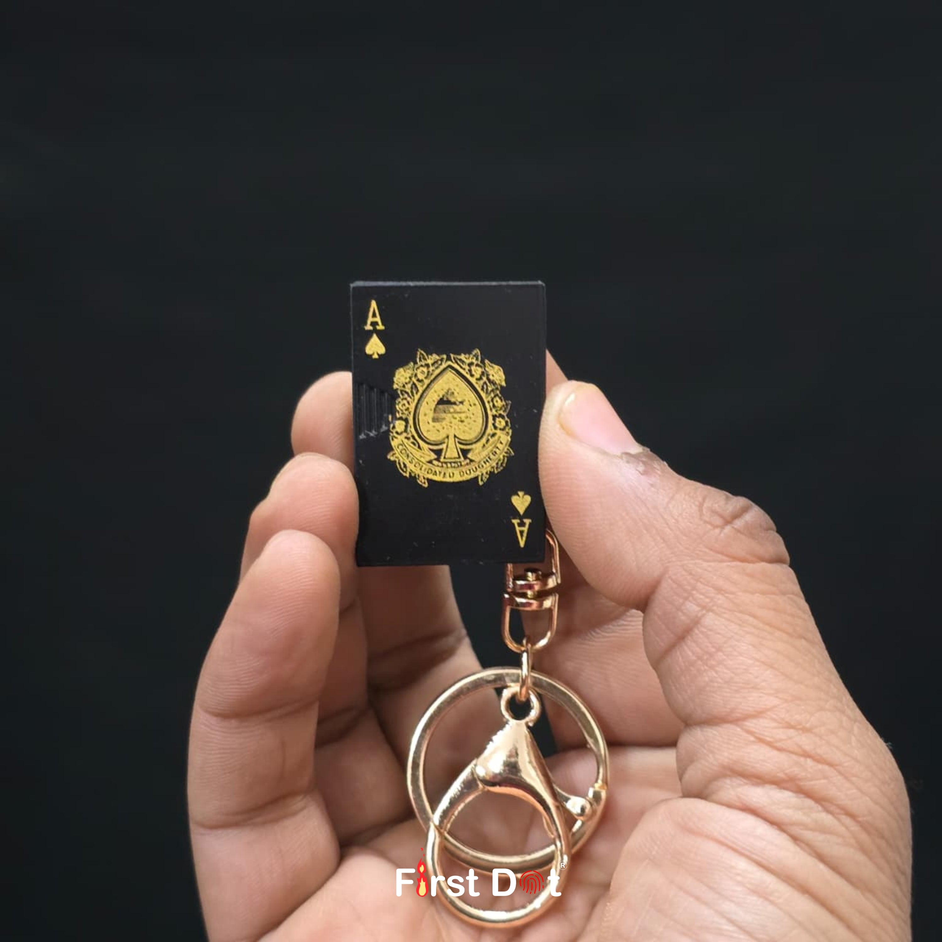 Ace of Spades Keychain Cigarette Lighter