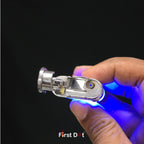 First Dot AeroFlint Blue Jet Flame Lighter with LED Fuel Window