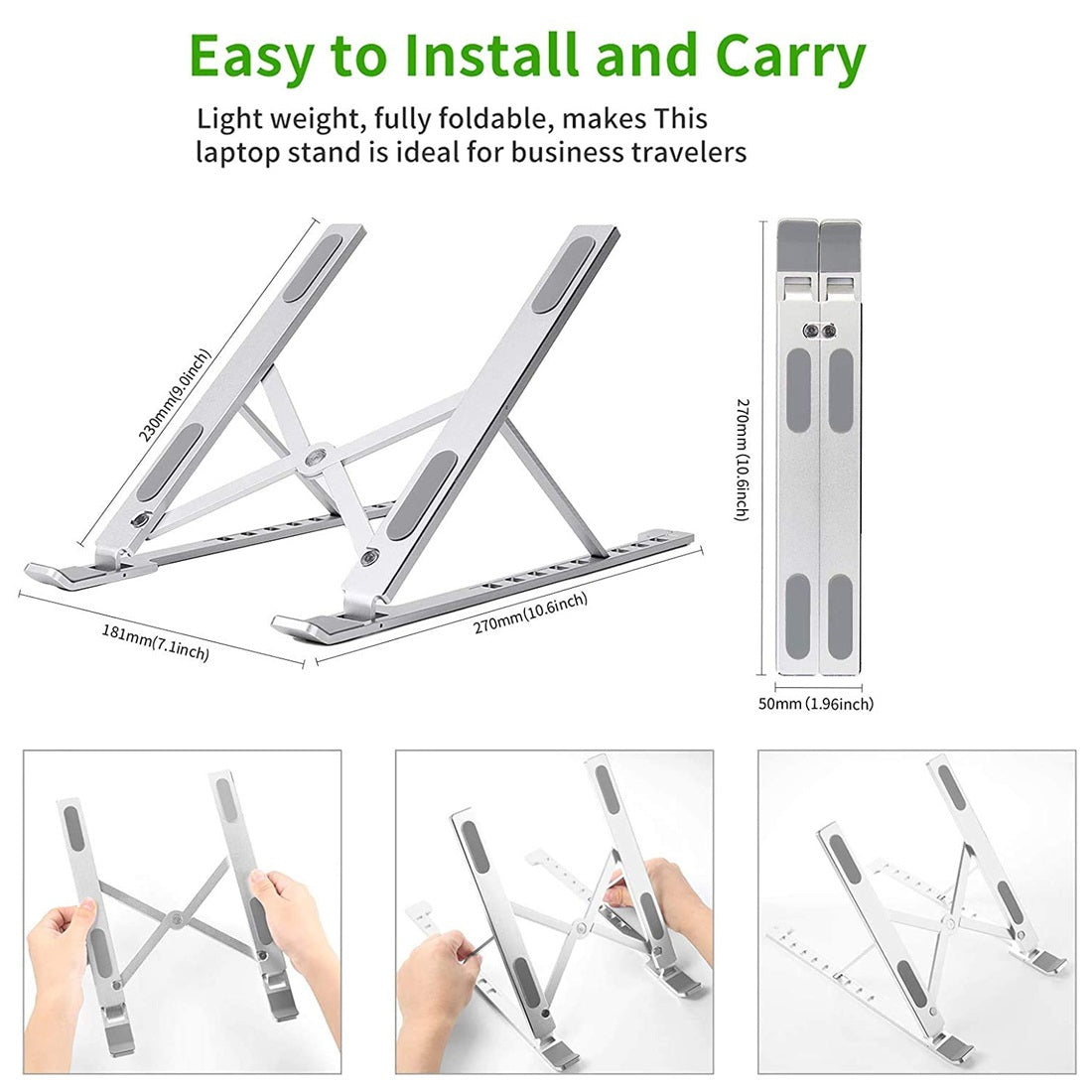 Ergonomic Aluminum Laptop Stand | Office Accessories | First Dot