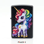First Dot Anime Cute Rainbow Unicorn Windproof Cigarette Lighter