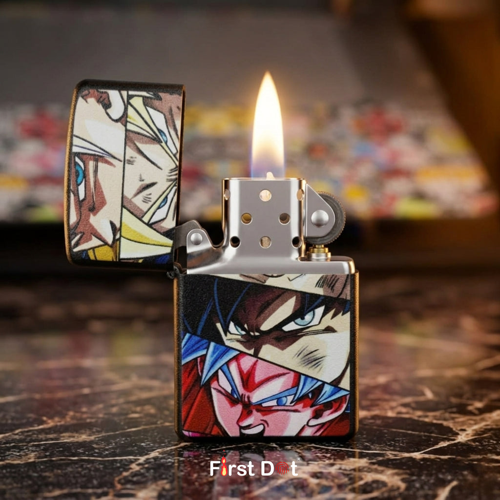 First Dot Anime Eyes Windproof Cigarette Lighter