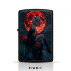 First Dot Anime Red Moon Windproof Cigarette Lighter