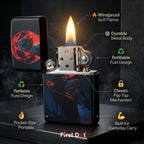 First Dot Anime Red Moon Windproof Cigarette Lighter