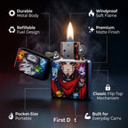 First Dot Graphic Anime Windproof Cigarette Lighter