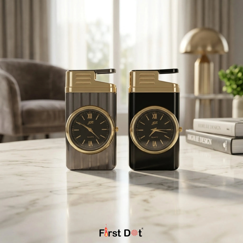 First Dot Apex Dial - Jet Flame Lighter with Inbuilt Watch