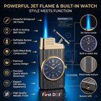 First Dot Apex Dial - Jet Flame Lighter with Inbuilt Watch