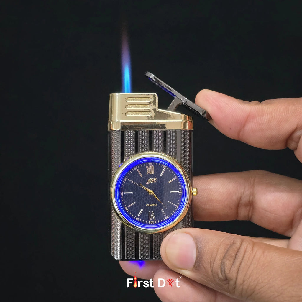 First Dot Apex Dial - Jet Flame Lighter with Inbuilt Watch