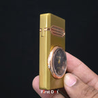 First Dot Aurum Jet Flame Lighter with Illuminated Watch Dial