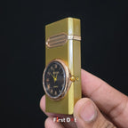 First Dot Aurum Jet Flame Lighter with Illuminated Watch Dial