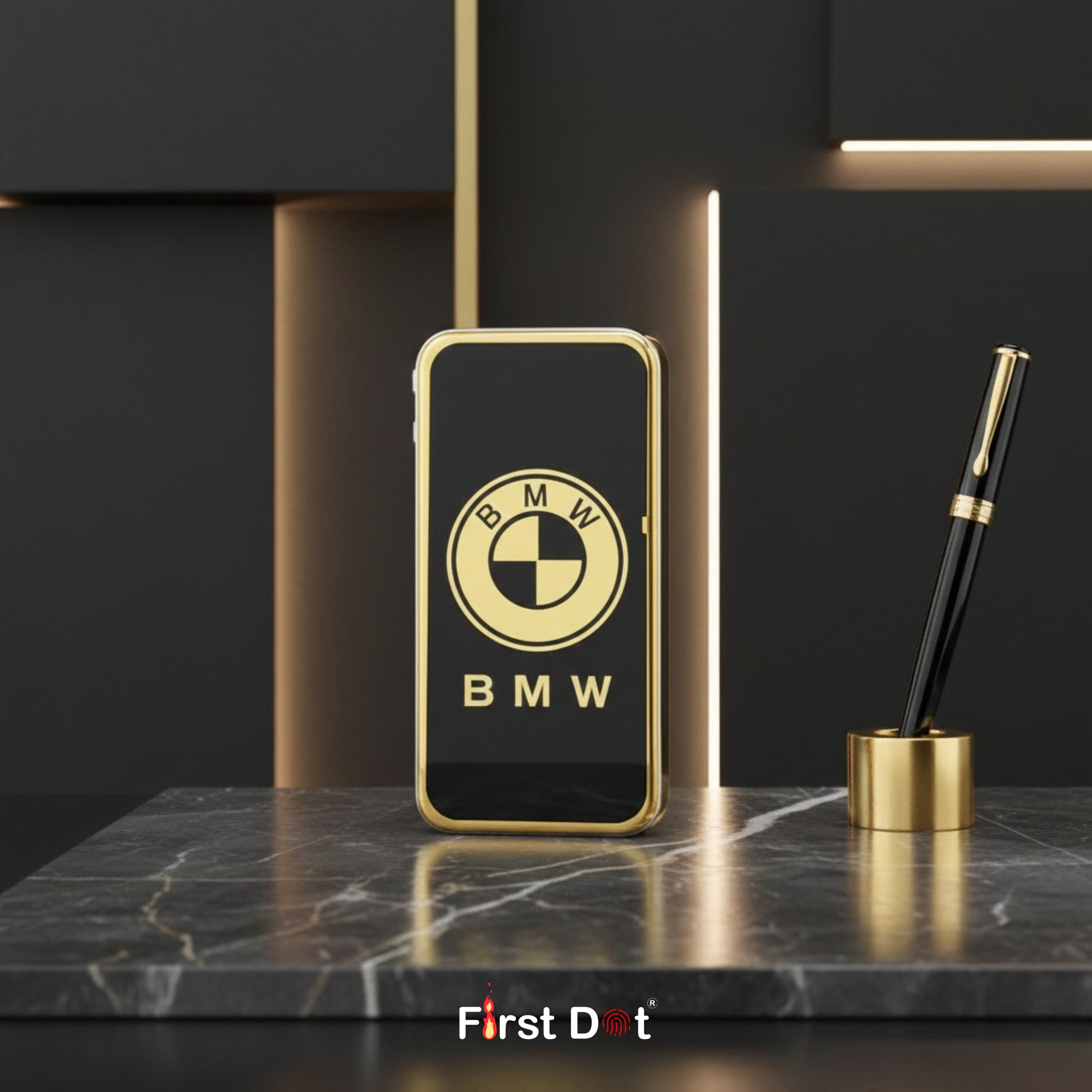 Gold Windproof Jet Lighter - Fancy Cigarette Lighter
