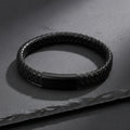 Black Braided Leather Bracelet