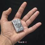 Leaf Engraved Gas Lighter | Wind-Resistant Metal Body