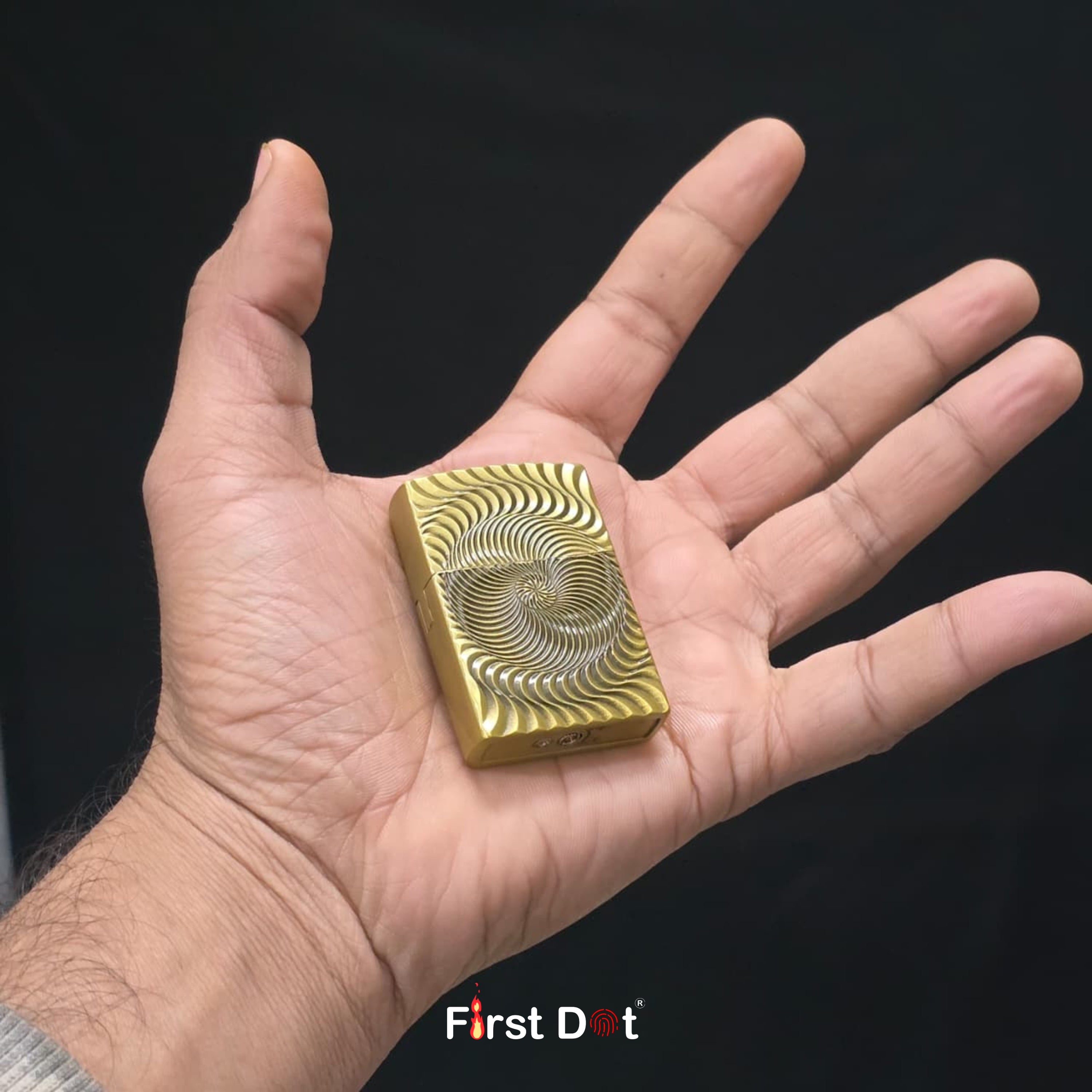 Spiral Engraved Gas Lighter | Wind-Resistant Metal Body