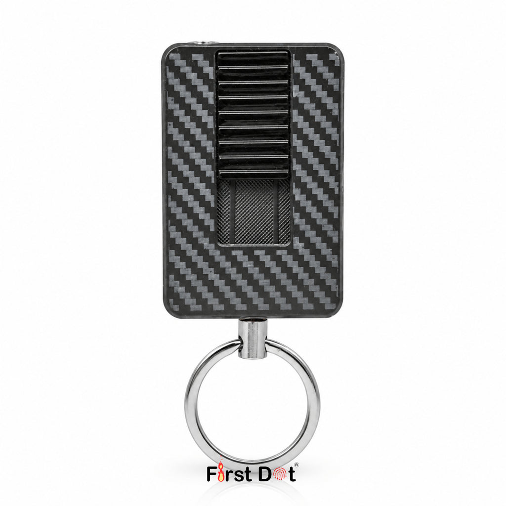 First Dot Carbon Grid Keychain Jet Flame Lighter