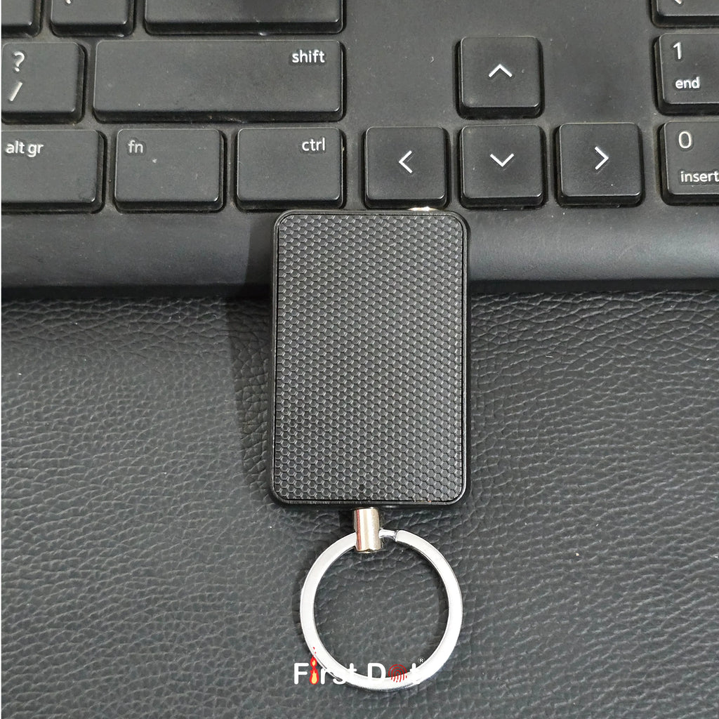 First Dot Carbon Grid Keychain Jet Flame Lighter