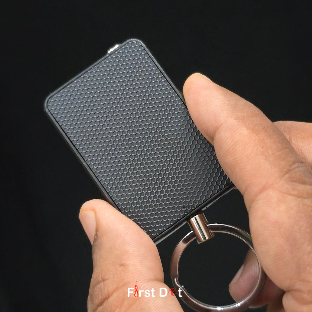 First Dot Carbon Grid Keychain Jet Flame Lighter