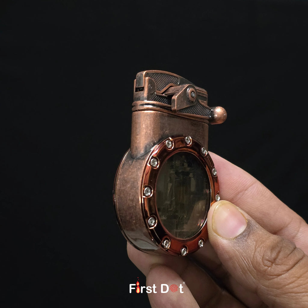 First Dot Chrono-Vault G1 | Dual-Jet Mechanical Gear Lighter