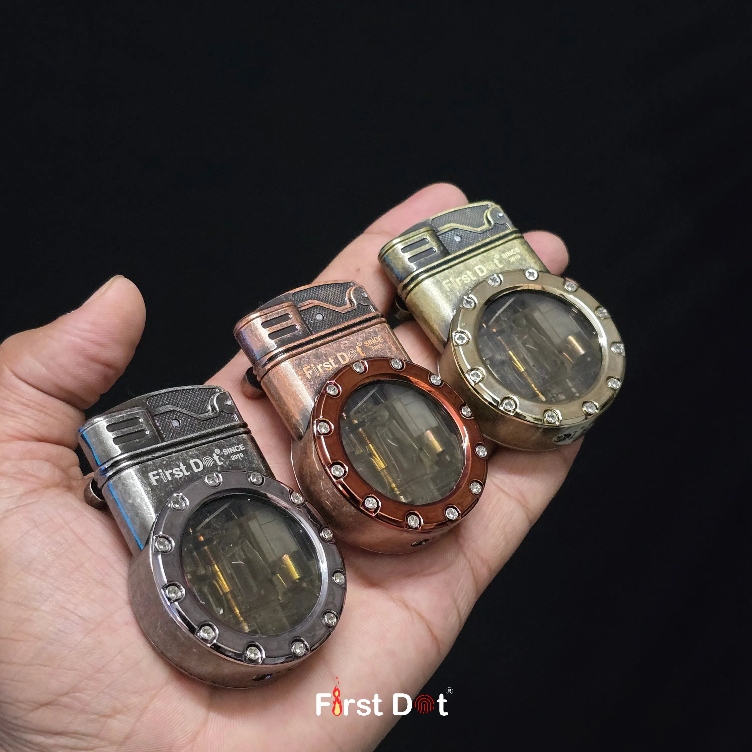 First Dot Chrono-Vault G1 | Dual-Jet Mechanical Gear Lighter
