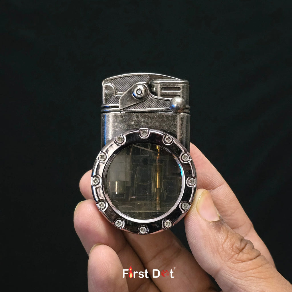 First Dot Chrono-Vault G1 | Dual-Jet Mechanical Gear Lighter
