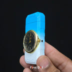 First Dot ChronoFlame Dual Flame Butane Lighter with Analog Watch