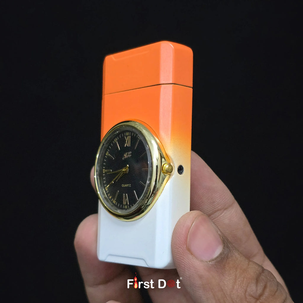 First Dot ChronoFlame Duo Flame Lighter with Inbuilt Analog Watch