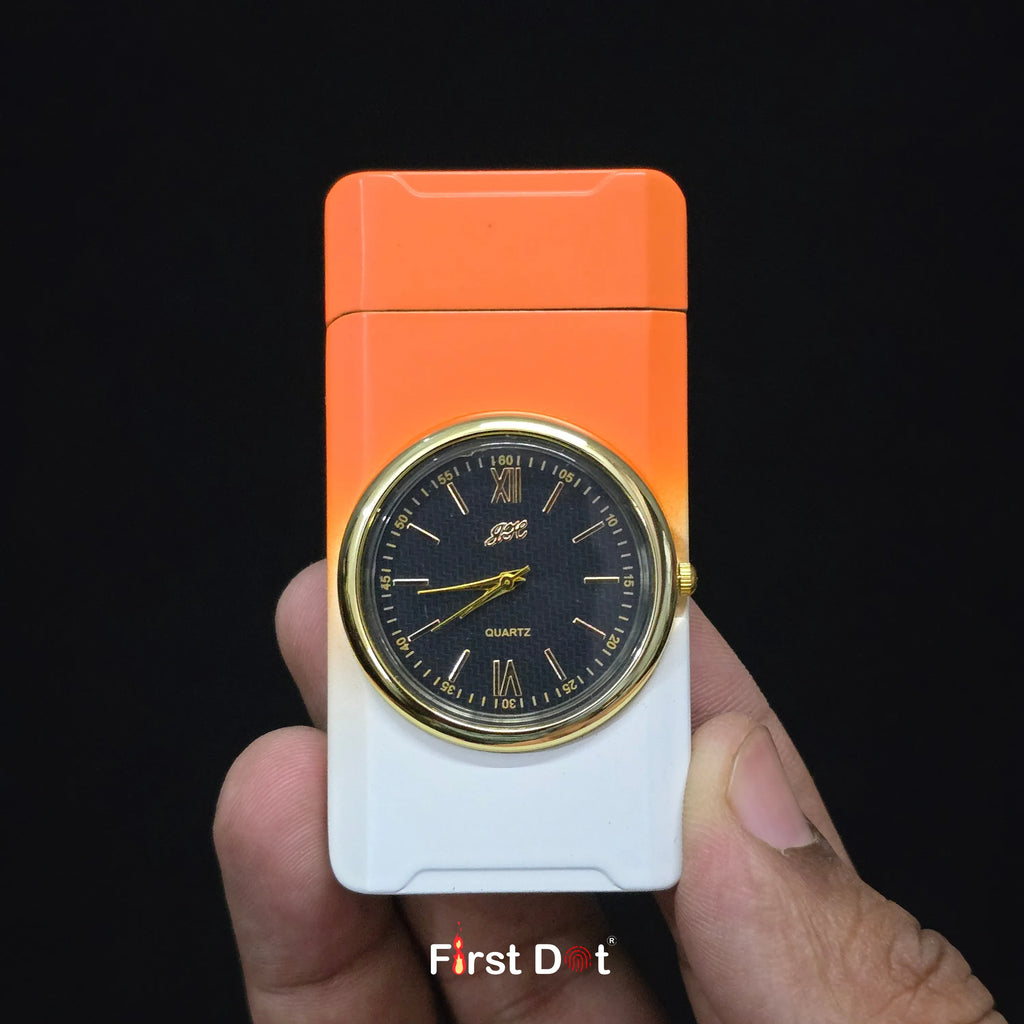 First Dot ChronoFlame Duo Flame Lighter with Inbuilt Analog Watch