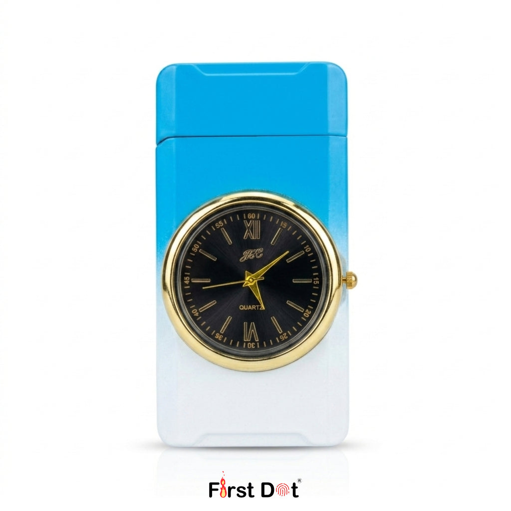 First Dot ChronoFlame Duo Flame Lighter with Inbuilt Analog Watch