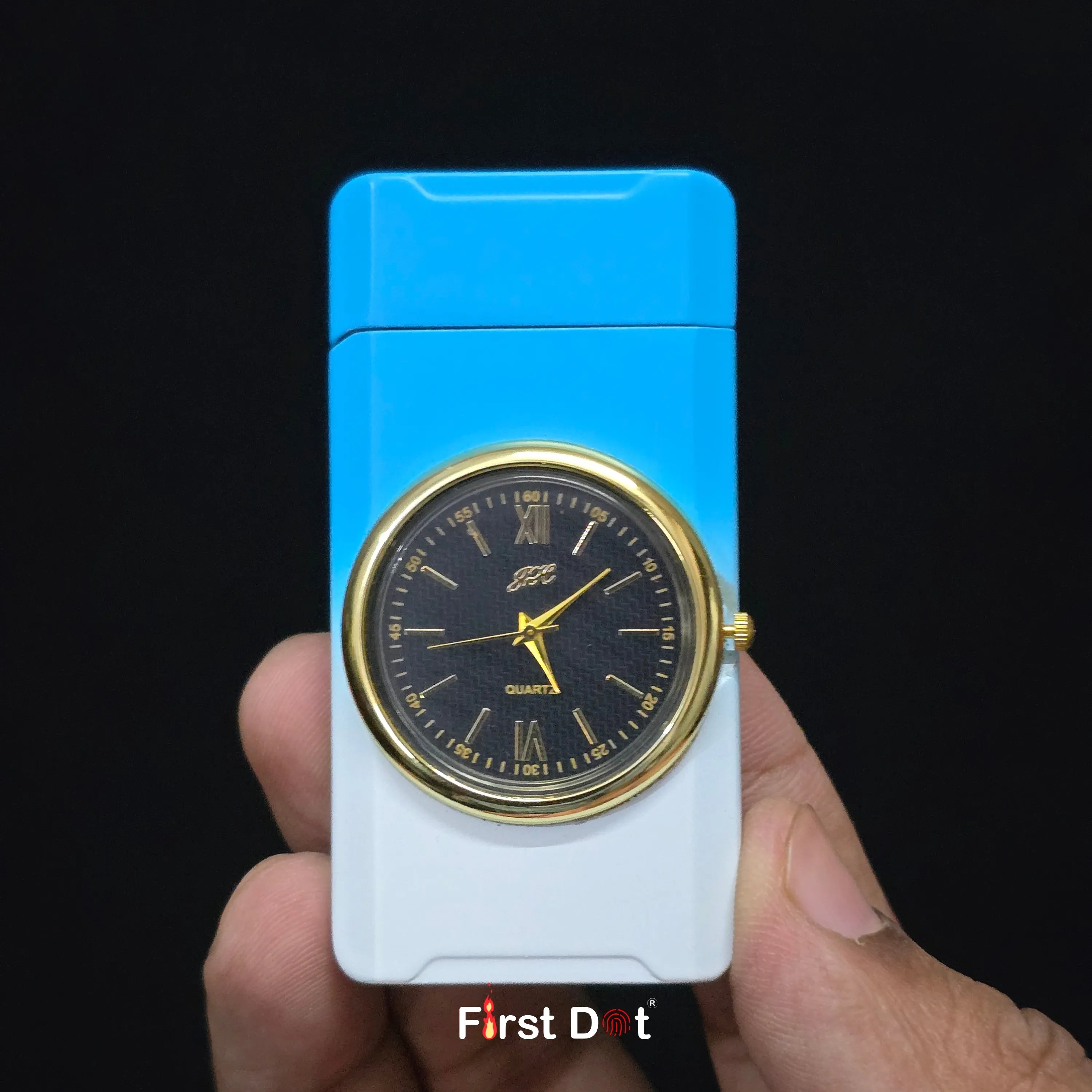 First Dot ChronoFlame Duo Flame Lighter with Inbuilt Analog Watch