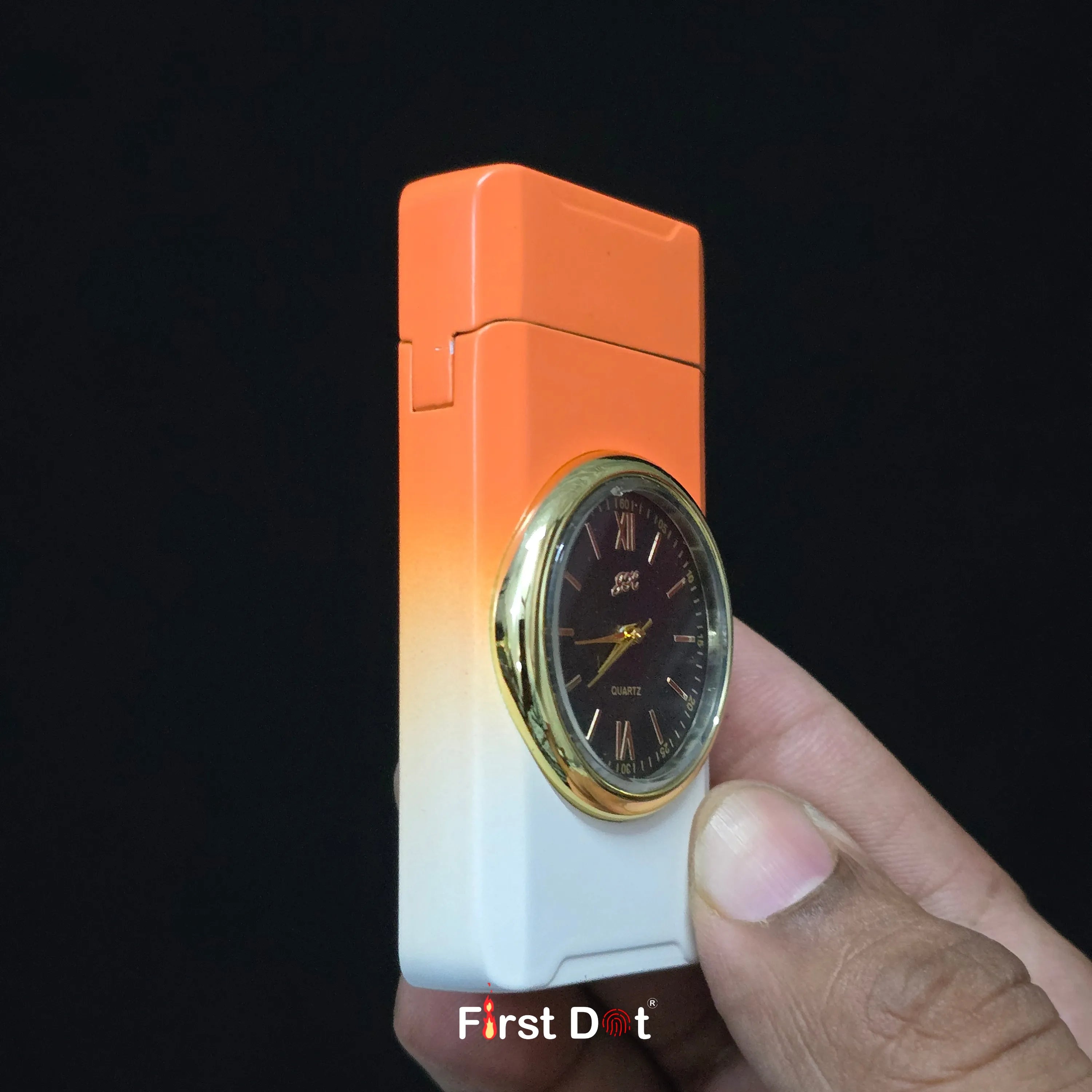 First Dot ChronoFlame Duo Flame Lighter with Inbuilt Analog Watch