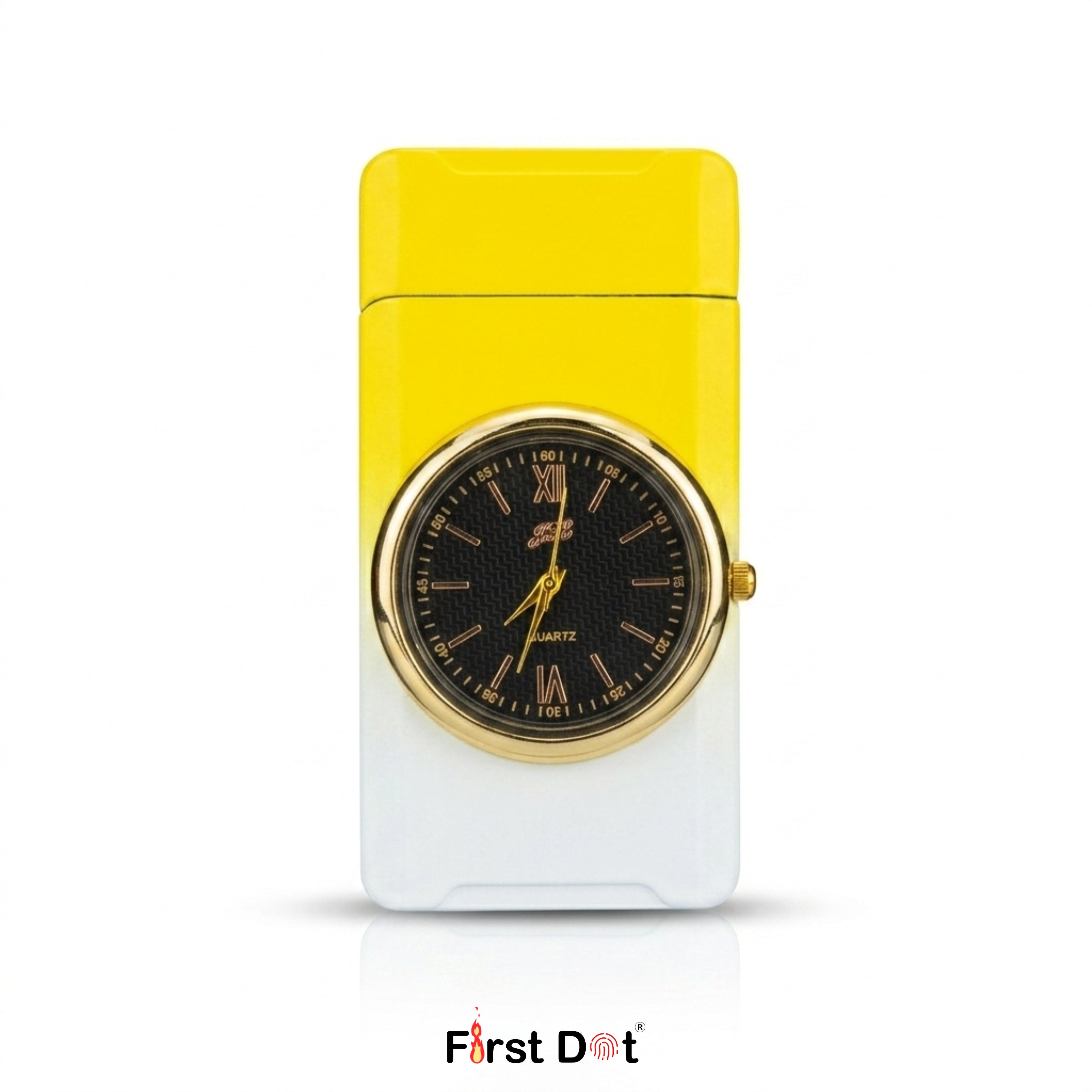 First Dot ChronoFlame Dual Flame Lighter with Inbuilt Analog Watch