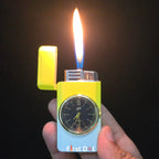First Dot ChronoFlame Dual Flame Lighter with Inbuilt Analog Watch