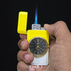 First Dot ChronoFlame Dual Flame Lighter with Inbuilt Analog Watch