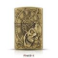 First Dot Chronos Mechanical Skull Classic Lighter | Flip-Top Lighter