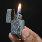 First Dot Chronos Mechanical Skull Classic Lighter | Flip-Top Lighter