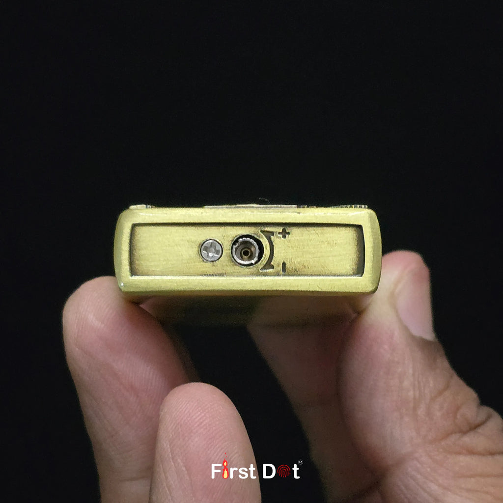 First Dot Chronos Mechanical Skull Classic Lighter | Flip-Top Lighter