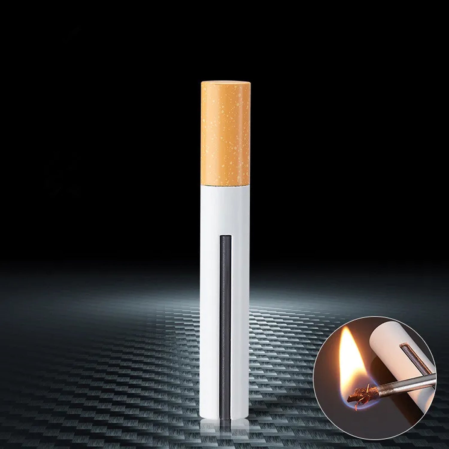 Cigarette-Style Liquid Fuel Lighter