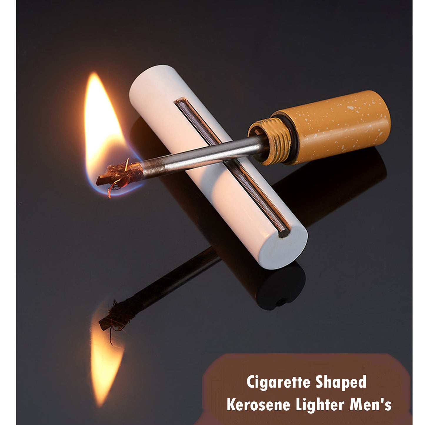 Cigarette-Style Liquid Fuel Lighter