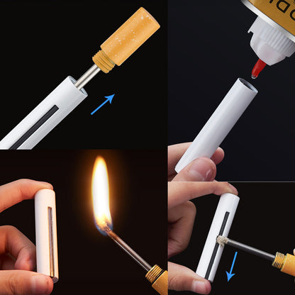 Cigarette-Style Liquid Fuel Lighter