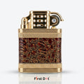 First Dot Classic Leather Wrap Metal Lighter