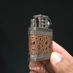 First Dot Classic Leather Wrap Metal Lighter