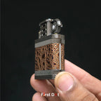 First Dot Classic Leather Wrap Metal Lighter