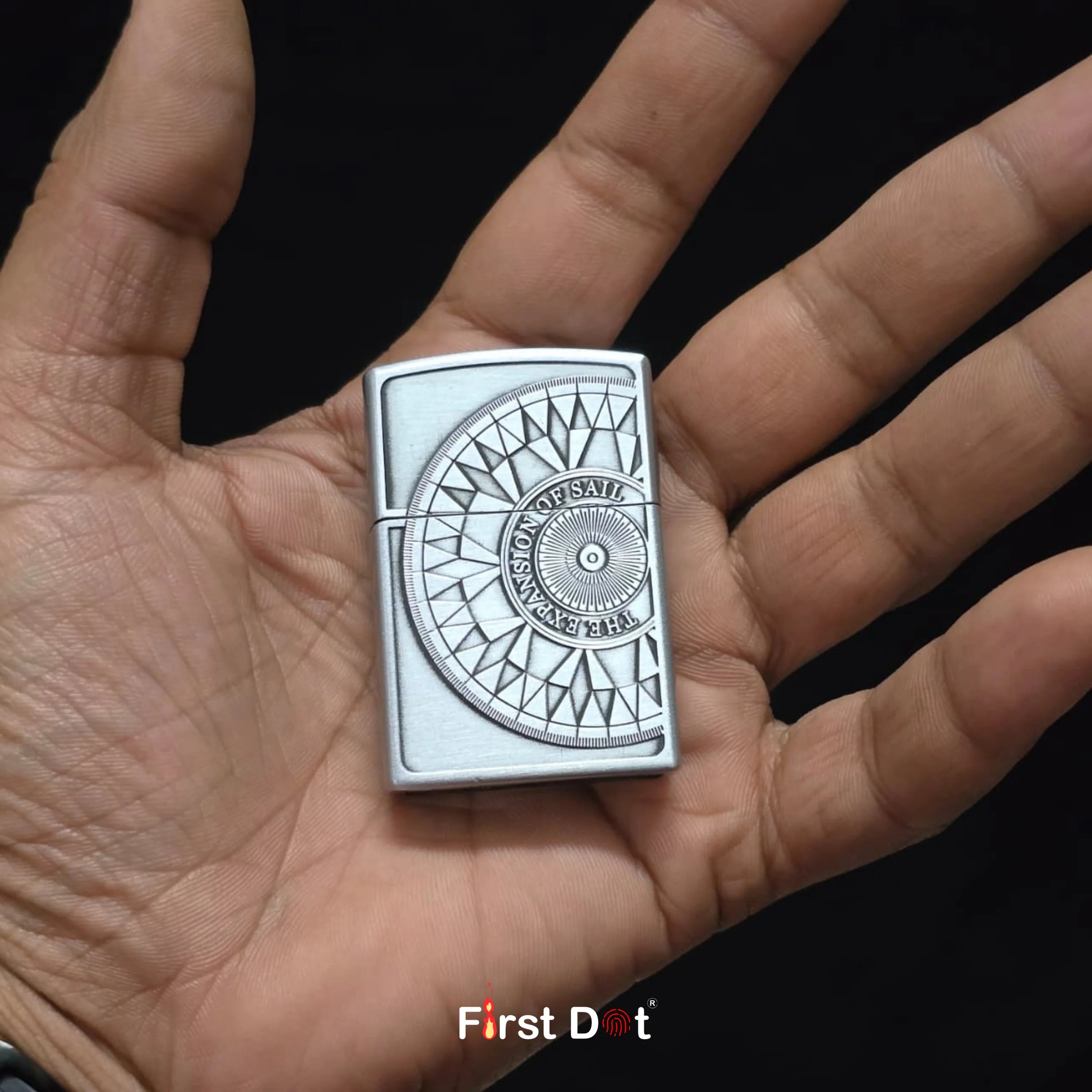 Compass Engraved Navigation Cigarette Lighter –  Precision