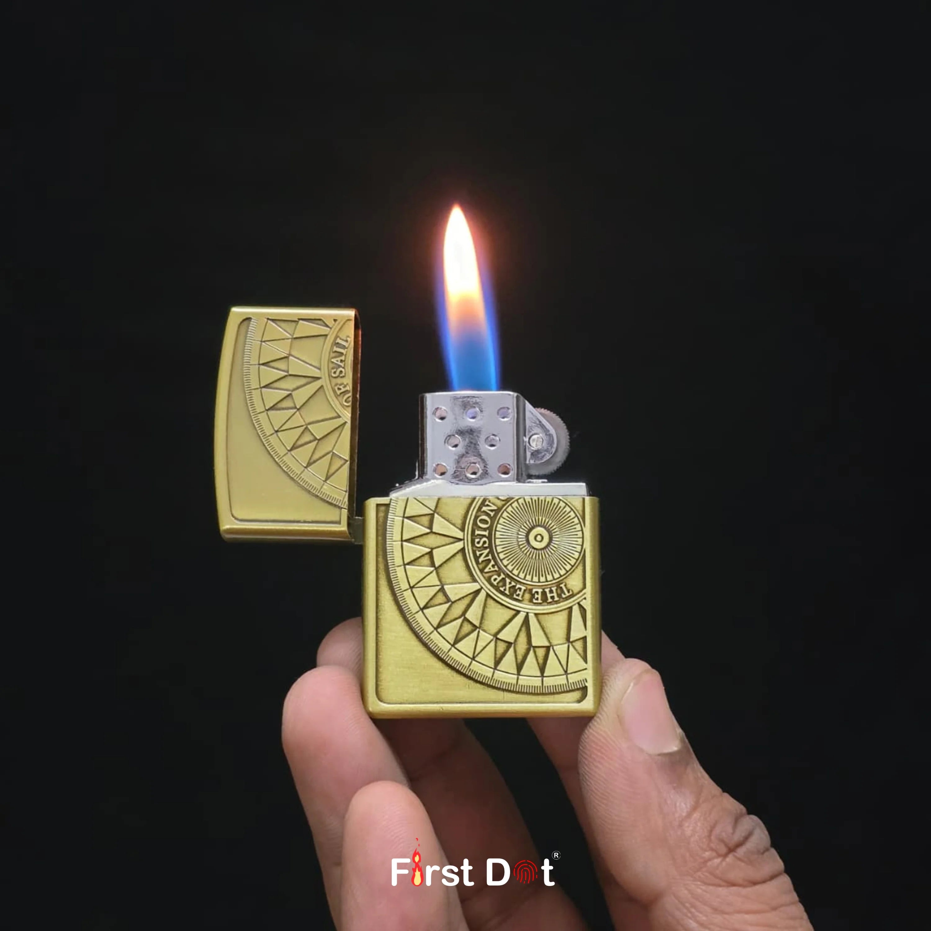 Compass Engraved Navigation Cigarette Lighter –  Precision