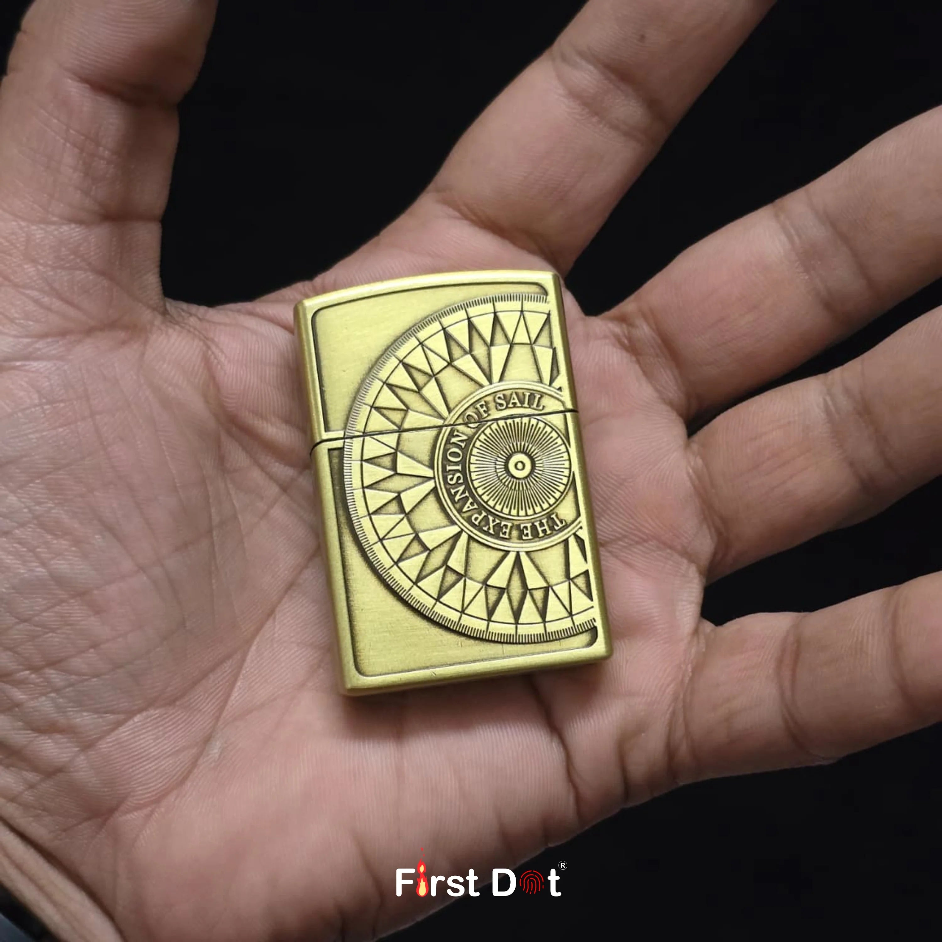 Compass Engraved Navigation Cigarette Lighter –  Precision