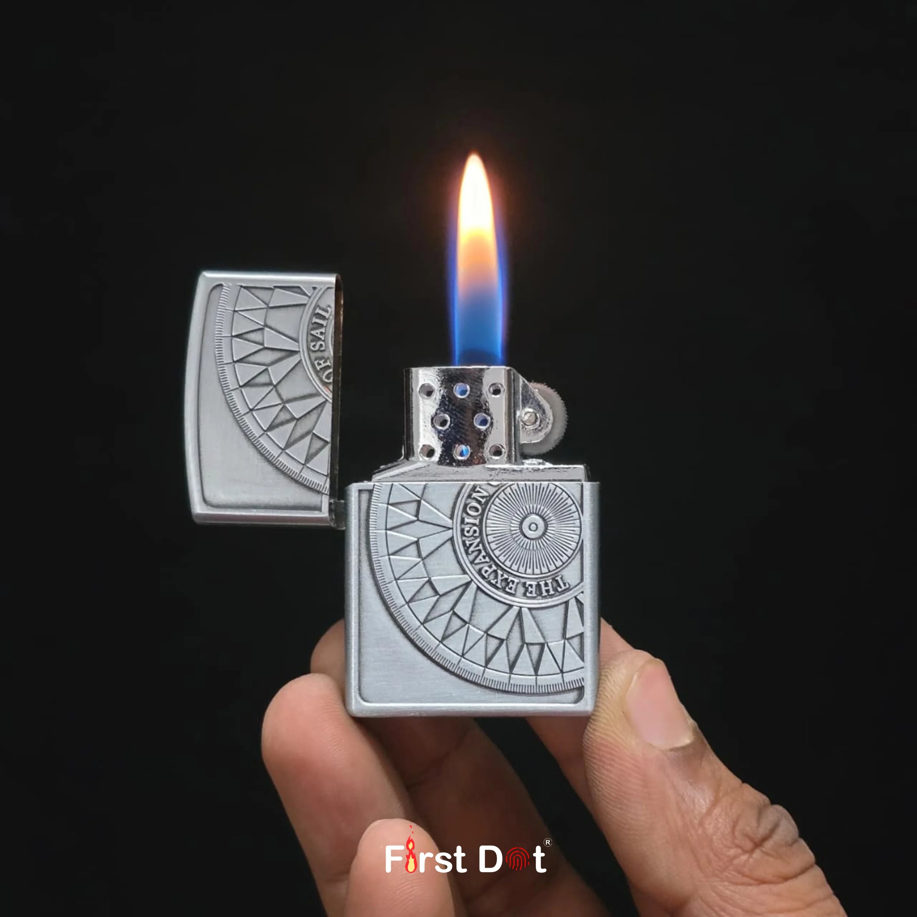 Compass Engraved Navigation Cigarette Lighter –  Precision