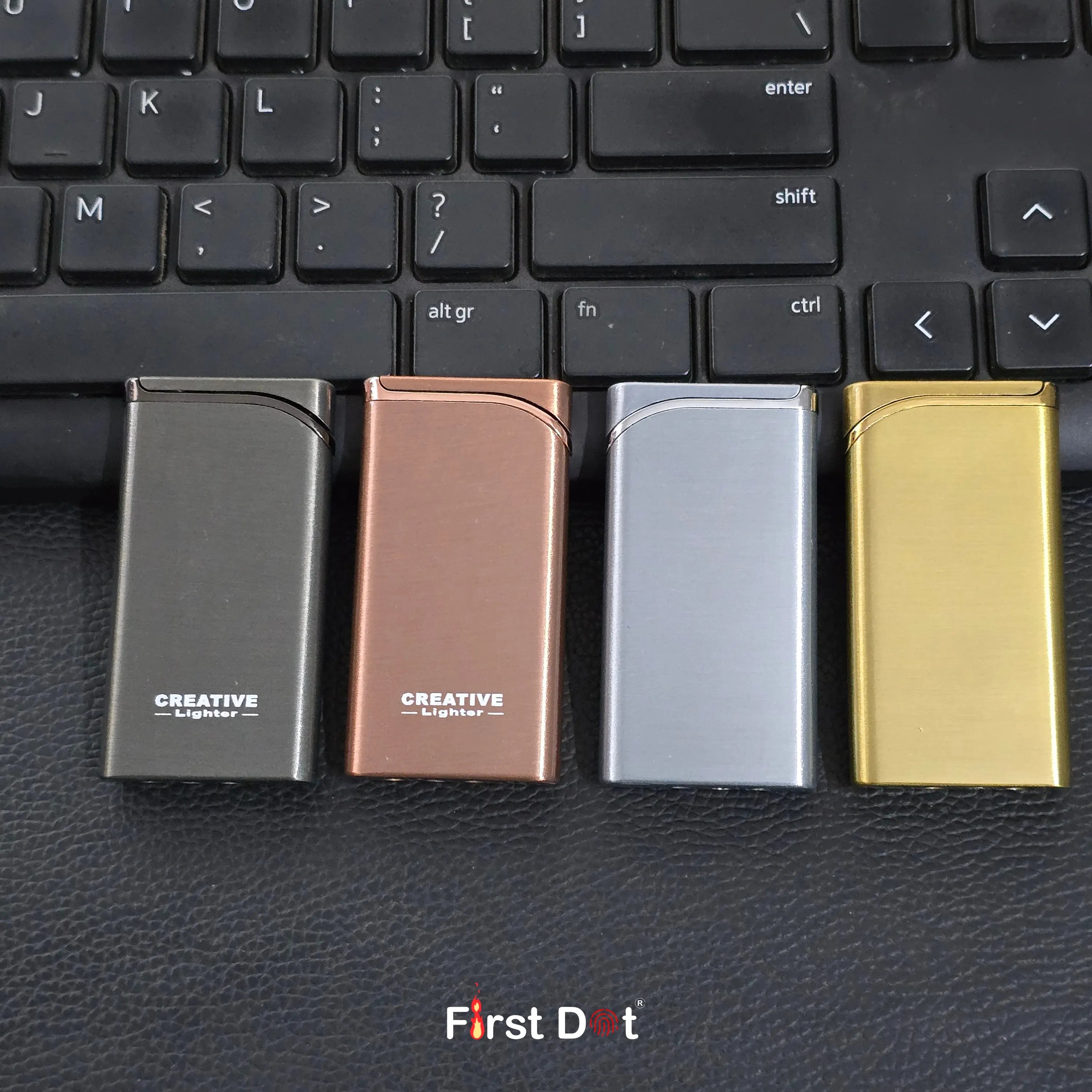 First Dot Creative Slim Red Jet Flame Cigarette Lighter